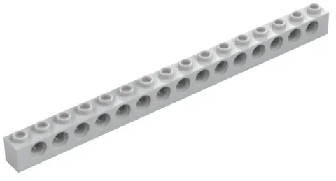Lego Light Gray (old) TECHNIC Brick 1 x 16 with Holes Qty 1 Part 3703 T1