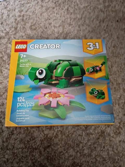 LEGO Creator 3-in-1 Turtle with a Water Lily 31377 Complete Set 124 pcs 7+