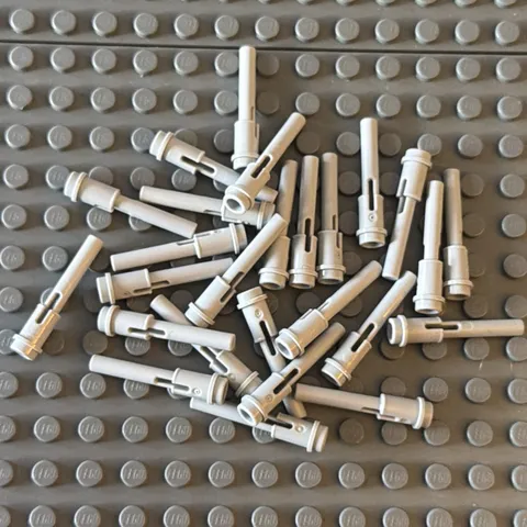 Lego Lot Light Bluish Gray 61184 Technic Pin 1/2 with 2L Bar Extension (qty 26)