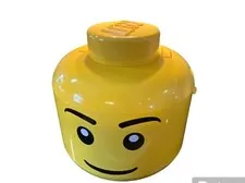 LEGO 12 inch X-Large Yellow Head Storage Container 2 Trays Handle 2010