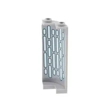 1x LEGO Cylinder Quarter 2x2x5 Light Gray Sticker Wall Star Wars 30987pb005