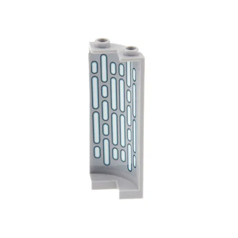 1x LEGO Cylinder Quarter 2x2x5 Light Gray Sticker Wall Star Wars 30987pb005