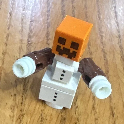 LEGO Minecraft Snowman with shooting hands
