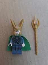 LEGO Super Heroes Loki Minifigure Green Cape with staff