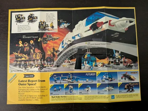Vintage (1988) LEGO SPACE Futuron & Blacktron Sets Poster - RARE