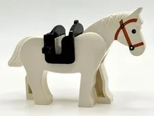 LEGO Vintage White Horse with Black Saddle  inv.571