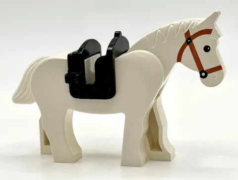 LEGO Vintage White Horse with Black Saddle  inv.571
