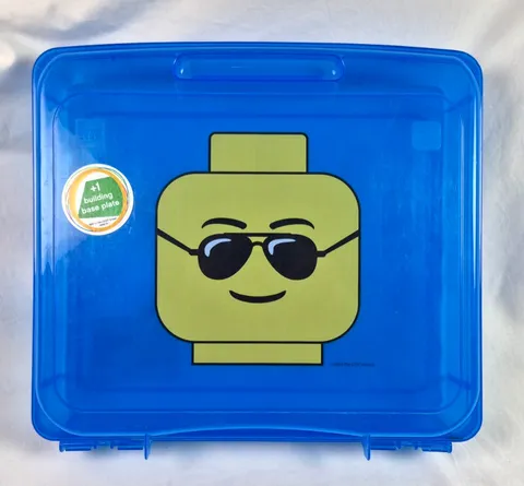 Empty Lego Blue Project Case Minifigure Storage Case Head Sunglasses 2013
