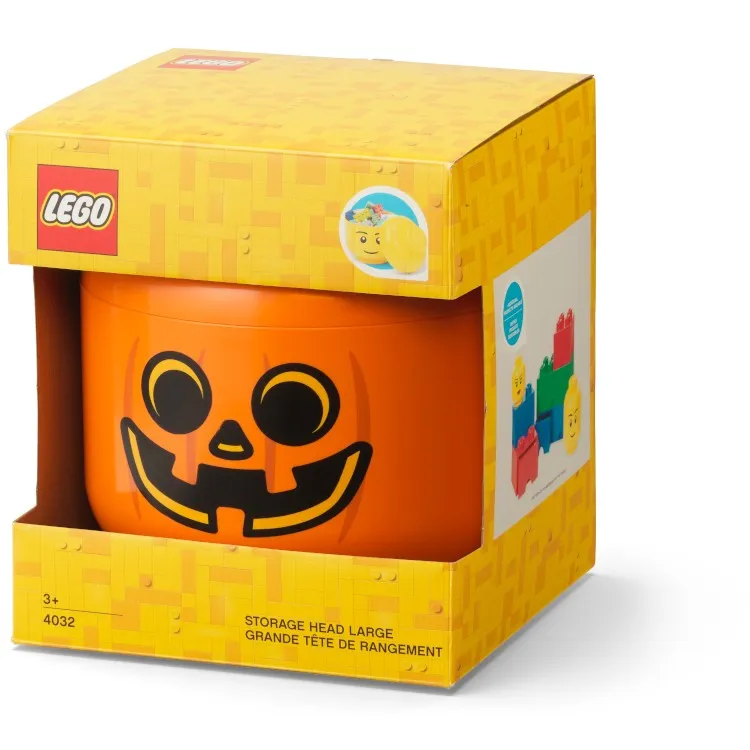 LEGO Storage Products: 40320817 Large Head Bright Orange - Pumpkin NEW