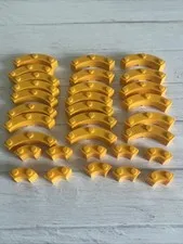 LEGO BRIGHT LIGHT ORANGE LOT 31 PCS 2X2 4X4 MACARONI BRICK VARIETY