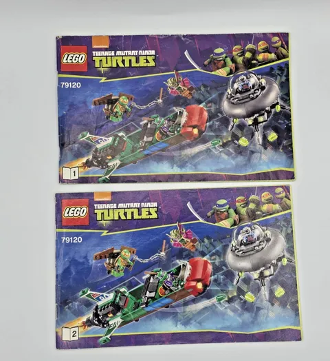 Lego 79120 TMNT T-Rawket Sky Strike INSTRUCTION BOOKLET 1&2 Manual ONLY 2014