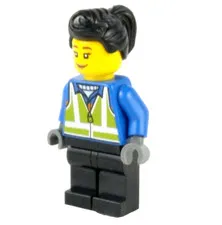 LEGO® Woman Lime Safety Vest Minifigure™ hol279 Chinese New Year Ice Festival