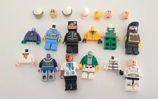 LEGO Minifigures Parts Lot Mixed Torsos Legs Heads Headgear Plastic 4+