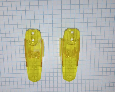 2 Lego part 90636 Trans Yellow Size 8 Hero Factory Armor with Ball Joint Socket