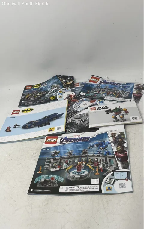 Lot Of 8 Pcs Assorted Lego Avengers & Star Wars Mixed Instruction Manuals Age 3+