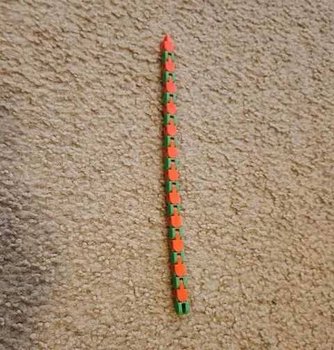 LEGO Green & Orange Interlocking Chain-Linked Plastic Pieces Lot