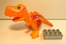 LEGO DUPLO: Jurassic World Orange T-Rex Tyrannosaurus Rex + Block