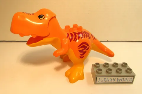 LEGO DUPLO: Jurassic World Orange T-Rex Tyrannosaurus Rex + Block