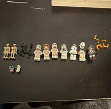 LEGO Star Wars Minifigure Lot Clone Troopers Battle Droids Grogu Weapons