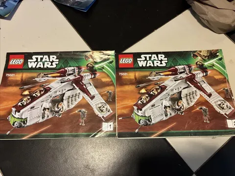 Lego Star Wars Republic Gunship (75021) Instruction Manuals Only 1 & 2