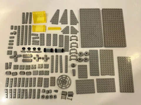 Vintage 80s Grey Space Lego Bulk Lot Radar Satellite Dish Base Plates Yellow