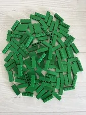 LEGO LOT GREEN 116 PCS 1X4 BRICK  BLOCK BUILDING PIECES