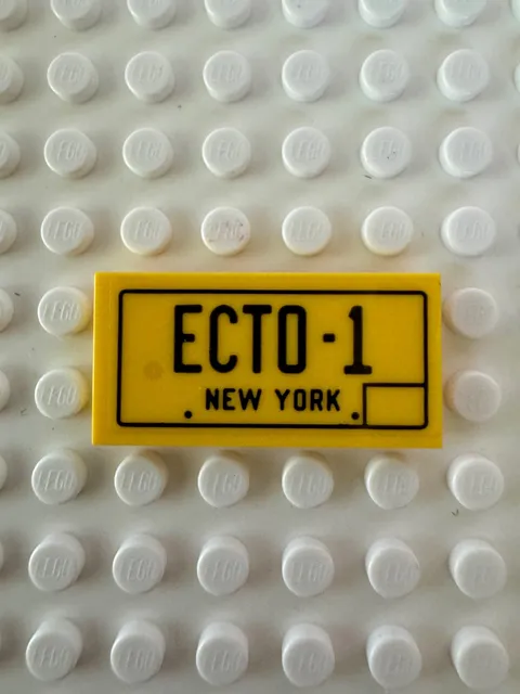 LEGO Tile 2x4 w 'ECTO-1' and 'NEW YORK' Pattern (Sticker) 87079pb0818 Set 10274