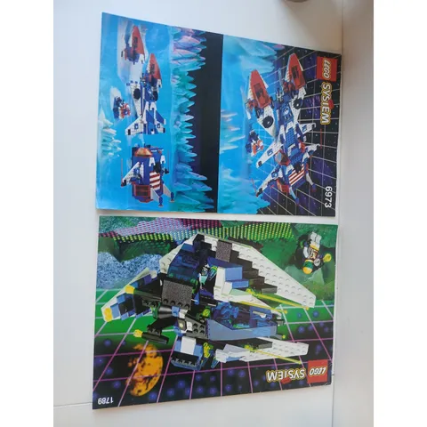 Vintage LEGO System Space Manuals 6973 Deep Freeze Defender 1789 Star Hawk II