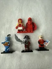 Disney Lego Mini Figures Pirate,Mr. Incredible,Genie,Boxer Girl,Star Wars Guard