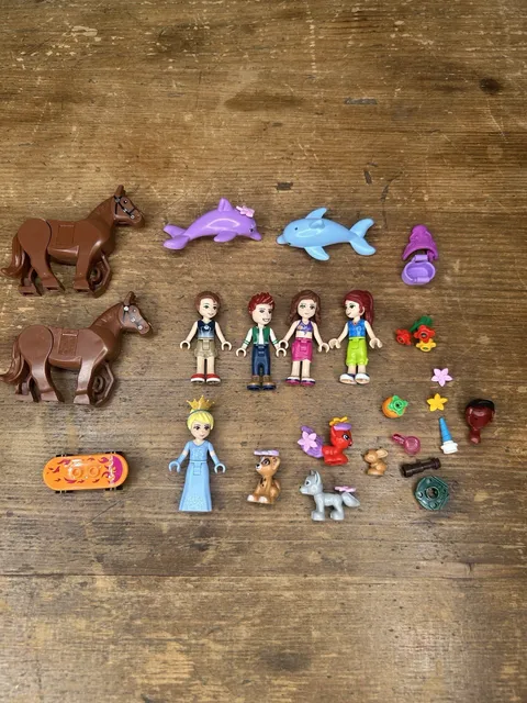 LEGO Friends Mini Dolls Lot Random Figures Mia, Olivia, Daniel, Horses, Dolphins