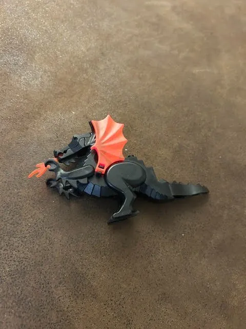 Lego Vintage Castle Classic Black Dragon w/ Trans Orange Wings *Read