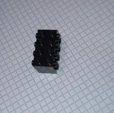 1 Lego Modified 2 by 4 by 2 with studs on sides brick in Black Part 2434 retired