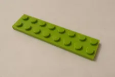 Lego x1 Lime 2x8 Plate, 3034 (028-3)