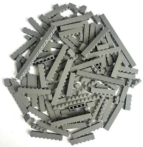 Lego Old Dark Gray Bulk Lot of 140pcs 1X3 1X4 1X6 1X8 etc Bricks Star Wars