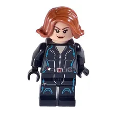 LEGO BLACK WIDOW MINIFIG 🕷 Marvel Super Heroes SH186 🕷 Avengers Black Jumpsuit