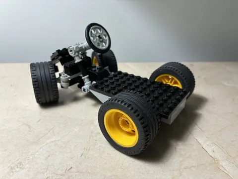 Vintage Lego Technic Custom Expert Buggy Steering 1980s Yellow Wheels Car