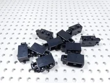 LEGO Lot of 10 Black 1x2 Bricks w/ Closed Handle on End BF