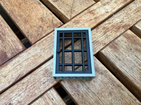 Lego Western OldGray Door ref 4071 + Black Grille ref 4611 Set 6762 6769