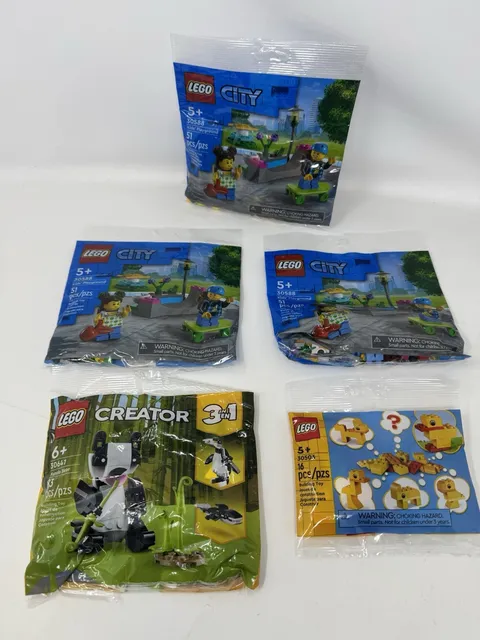 Brand New Lot of 5 Lego Sets 30503 30641 30588 Lego City Panda Building