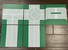 Vintage Lego Gray Green 32 X 32 Road Baseplates Lot Of 5