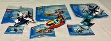 Lego Lot 30018 30220 30222 Police Microlight Fire Speedboat Police Helicopter