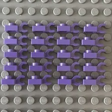 Lego Lot Dark Purple 61252 Plate Special 1 x 1 with Clip Horizontal [Thick Open
