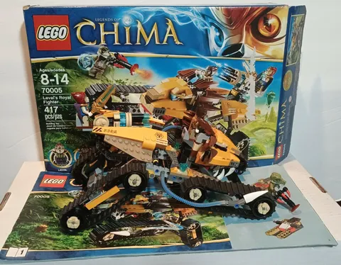 LEGO 70005 LEGENDS OF CHIMA: Laval's Royal Fighter Used Complete Manuals & Box