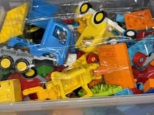 Huge 12lb LEGO DUPLO Vehicle & Building Brick Lot, Trucks, Chassis, Parts, Block