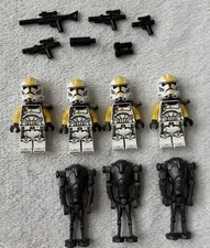 LEGO 327th Star Corps Clone Trooper Lot x4 w/ 3 Battle Droids & Blasters