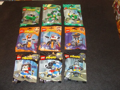 LEGO MIXELS SERIES 9 COMPLETE SET OF 9 SWEEPZ COBRAX MYSTO SCREENO CAMSTA NEW