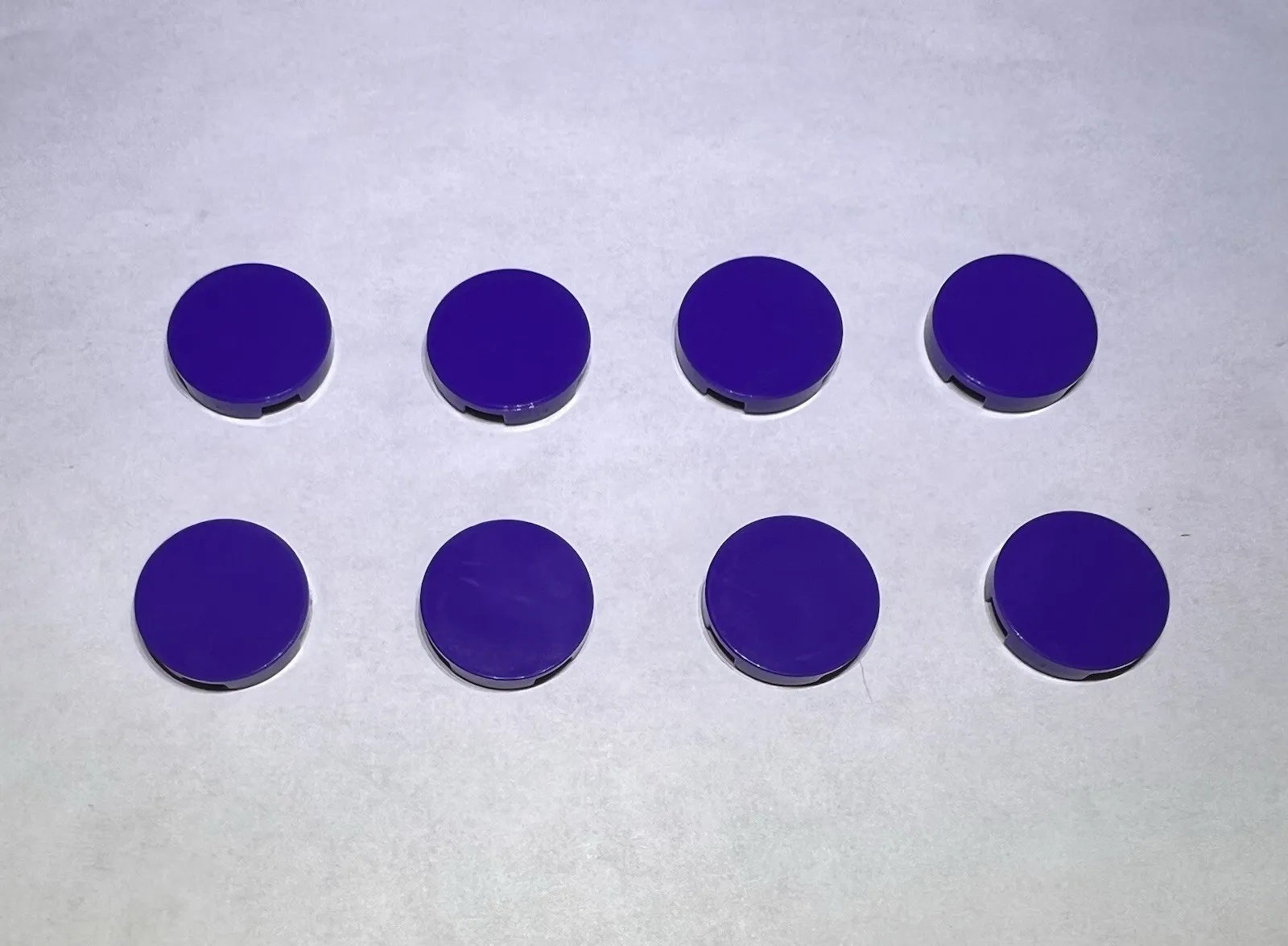 Lego Lot Of 8 Medium Lilac Purple 2x2 Round Flat Tiles Tile City Part