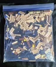 LEGO Bulk Lot 1 lb+ 350+ Pcs 2x4 Plates Bricks Slopes Nude Nougat Black MOC New