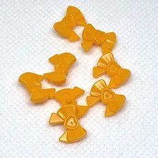 LEGO Parts Bright Lt. Yellow Friends Hair Decoration Bow w/Heart No 11618 QTY 8