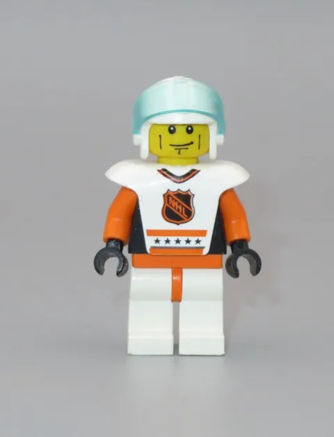 LEGO Hockey Player # 6 orange sports minifigure 3578 NHL Championship Challenge